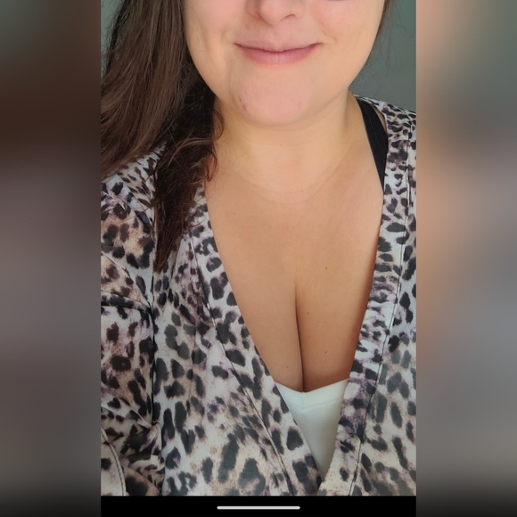 Leopard chiffon button front shirt dress - Picture 5 of 5